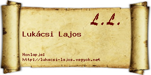 Lukácsi Lajos névjegykártya